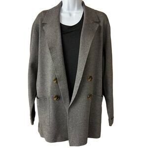 New! Becool Women’s USA S/M Long Sleeve Sweater Cardigan Made of Viscose in Gray
